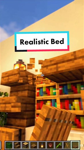 How to make a realistic bed in Minecraft || #minecrafttutorial #minecraft #tutorial #minecraftinterior #minecraftbuilding #minecraftmemeshacks #minecraftbuildingideas