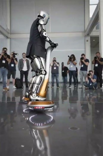 Robot Rides a BMW Hover Scooter 🤖⚡️ Future Tech Demo