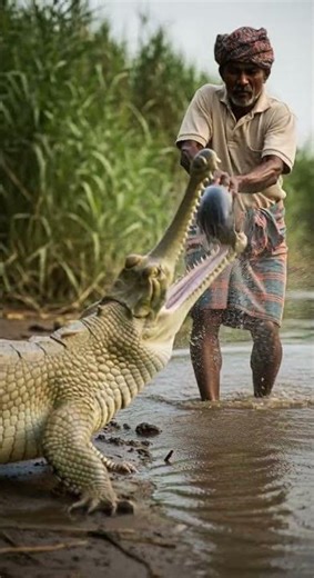 Crocodile’s Mouth Stuck with Slug – Man Saves Brave Rescue #wildlife #rescue #nature