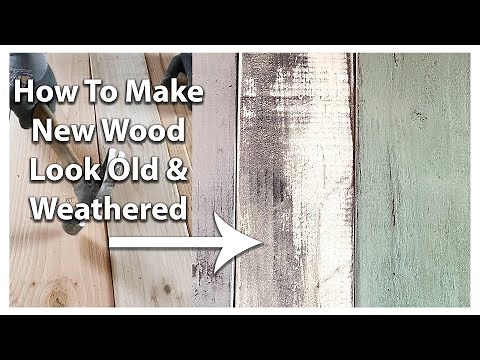 How To Make New Wood Look Old And Weathered | Salvage Wood Texture Technique