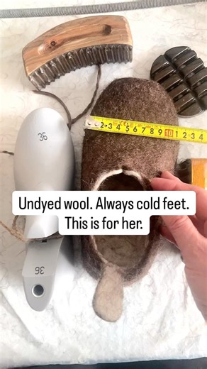 Undyed Wool Slippers for Cold Feet - Wide or Slim Fit