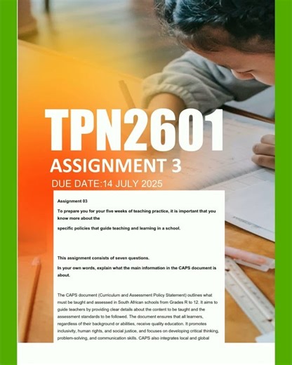 TPN2601 Assignment 3 2025 Due 14 July 2025182