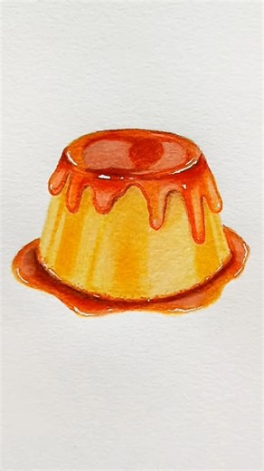 Easy Flan 🍮 | Colored Pencil Tutorial for Beginners