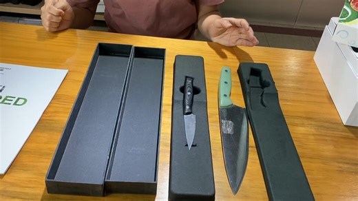 Eco-Friendly Molded Paper Pulp Tray Knife Packaging Manufacturer of Black Bagasse Insert