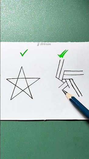 How to draw a star easy⭐🤔#art #drawing #tutorial #shorts #youtubeshorts