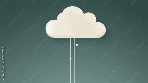 Online education powered by cloud computing, floating data streams and learning icons, modern digital classroom feel, based uncluttered composition, professional commercial visual