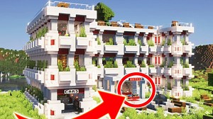 Hotel in Minecraft – Timelapse #Shorts