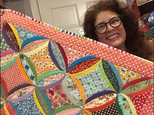 EASY (But not quick) Scrappy Mock Cathedral Windows Table Topper Tutorial - PART THREE