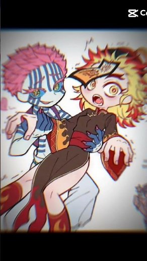 Akaza x kyojuro #kimetsu #kimetsunoyaiba #pinterest #xuhuong #Rengoku #akaza