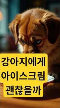 강아지,아이스크림 줘도될까? #강아지 #멍뭉이 #가나디