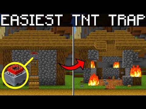 🦅 Minecraft Bedrock: Easy TNT Trap!