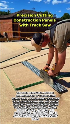 Precision Cutting Construction Panels with Track Saw | Professional Building Process