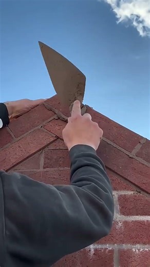 Triangular brick installation #shorts #bricks #masonry