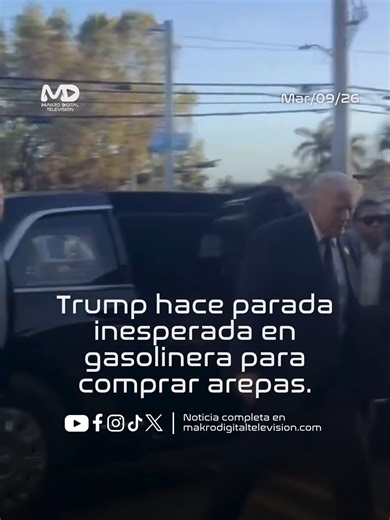 Donald Trump compra arepas antes de abordar Air Force One