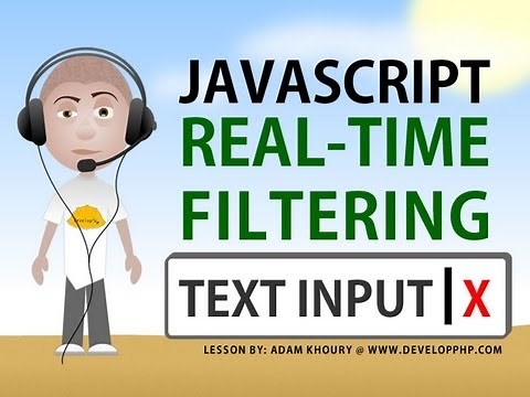 Real Time Text Input Filter tutorial Program Textarea Javascript HTML Tutorial