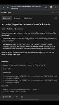 Day-30/100 Substring with Concatenation of All Words 🔥 | LeetCode 30 Explained Easy #leetcode #dsa