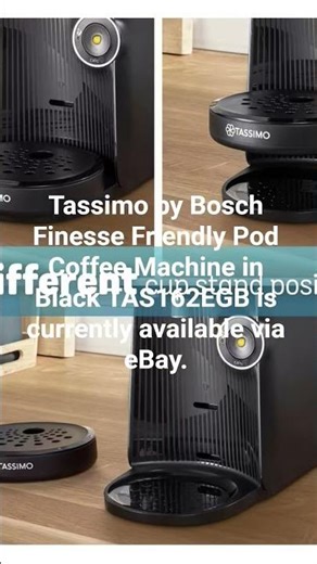 Tassimo by Bosch Finesse Friendly Pod Coffee Machine in Black TAS162EGB is available via eBay#coffee