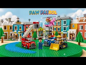 PAW Patrol Team Rebuilt with LEGO! 🧱🐶 Ryder, Chase, & Marshall Rescue Mission!!
