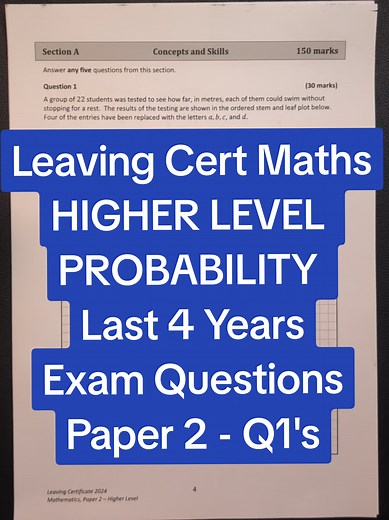 Leaving Cert Maths: Key Probability Exam Questions