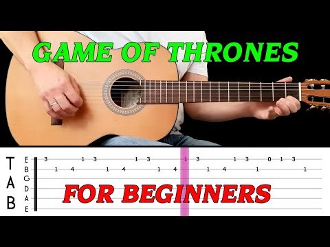 GAME OF THRONES THEME SONG | Easy guitar melody lesson for BEGINNERS (with tabs)