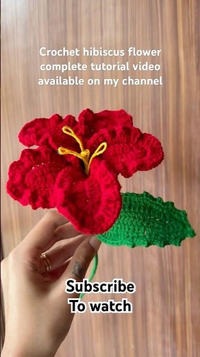 Crochet hibiscus flowers complete tutorial under videos section, crochet flowers, handmade love
