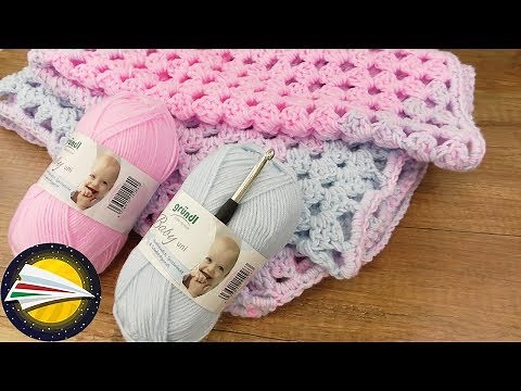 Kisbaba takaró horgolása / 70*90 cm Granny takaró / Nagyon könnyü és gyors horgolás / Babaötlet
