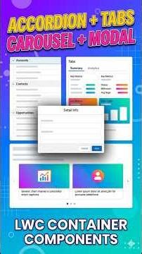 Salesforce Accordion + Tabs + Carousel + Modal in ONE LWC Full code Link in Description