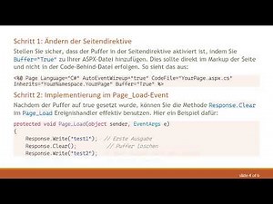Lösung des Response.Clear Problems in ASP.NET 3.5