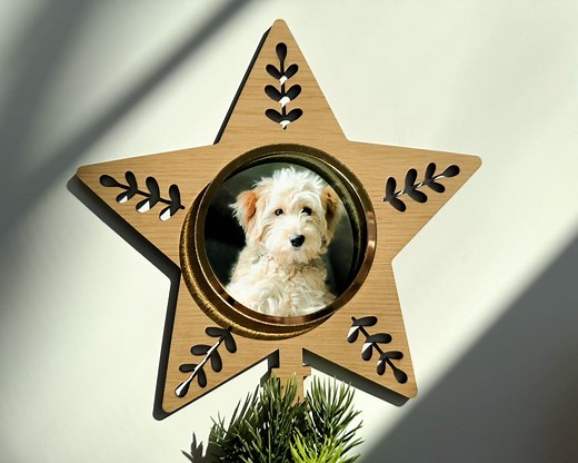 Christmas Tree Star Topper With Picture Frame, Personalized Tree Topper, Custom Christmas Tree Topper, Christmas Star Picture Frame - Etsy