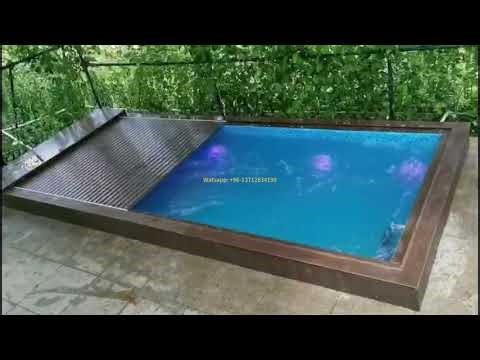 Slatted pool cover