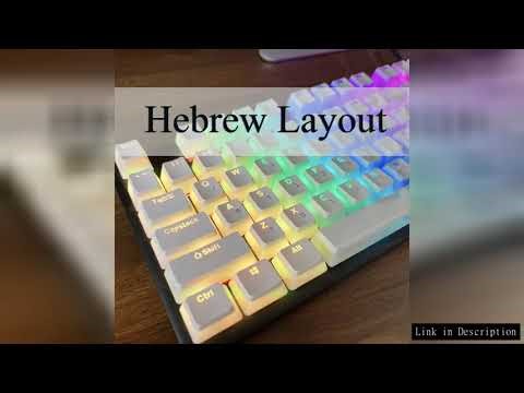 Pudding key cap Hebrew keyboard cap BPT material two-color translucent mechanical key cap 104 key+IS