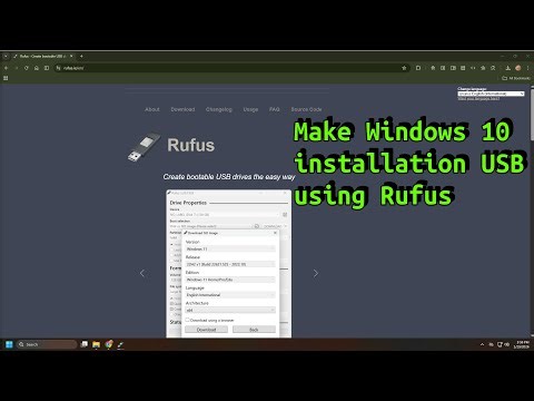 How make windows 10 installation USB using rufus