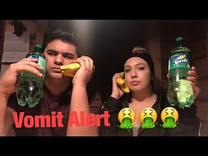 SPRITE AND BANANA CHALLENGE!!!! (Vomit alert)