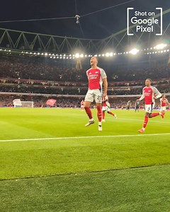 Mikel Merino's first Arsenal goal 🙌 Shot on Google Pixel 🤳 | Arsenal