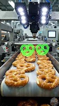 How Pretzels Are Made in Modern Factories Amazing Food Production Process #foodfactory #food