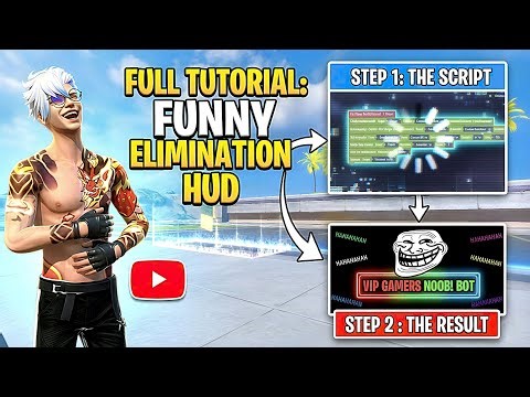 🔥 Funny Elimination HUD Script Tutorial | VIP GAMERS😂 | Full Tutorial #tutorial #craftland #freefire