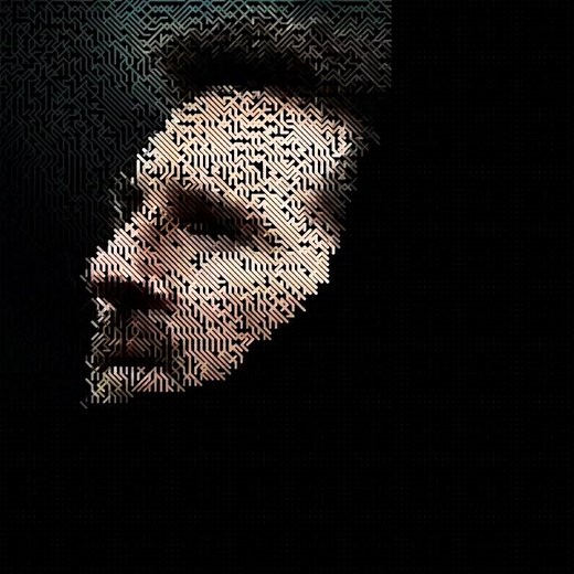 Creative Coding | Processing | Generative Portrait | Branching | GOAT - Lionel Messi