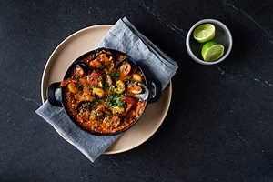 Seafood Paella With Cauliflower Rice