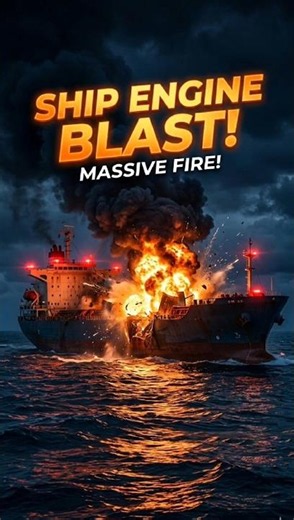 Ship Engine Blast Explained 😱🔥 | How Cargo Ship Explosions Happen at Sea #shorts