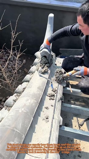 Installing Traditional Roof Tiles: A Master at Work 🏠