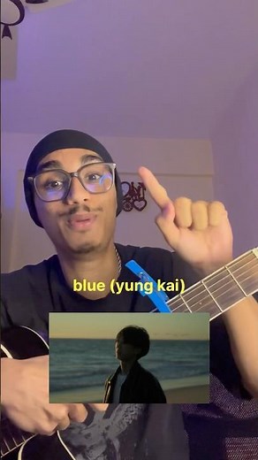 blue (yung kai) Guitar Lesson For Beginners | 5 Chords & Strumming 🤫