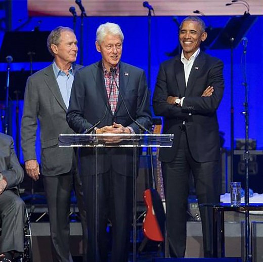 Will we ever know what George W. Bush whispered that made Barack Obama giggle like a little kid?? http://mrie.cl/Z2Z92qv 😂 | Marie Claire