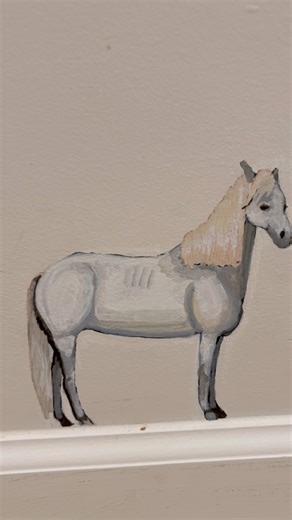 What should I do next?? Adding shadowfax from Lord of the Rings to my movie horse wall. Supplies Grabie#wallcritters #wallart #shadowfax #lordoftherings | Melani Michelle Art