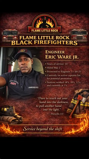 F.L.A.M.E Little Rock Chapter IABPFF on Instagram: "Proudly serving the City of Little Rock as a Native son🔥❤️"