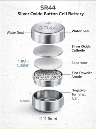 Silver Oxide Button Cell Battery