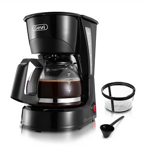 Gevi 4 Cup Automatic Drip Coffee Maker with Reusable Filter, One Button Control New Condition, 600mL, Black