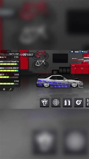 The engine glitch in pixel car racer