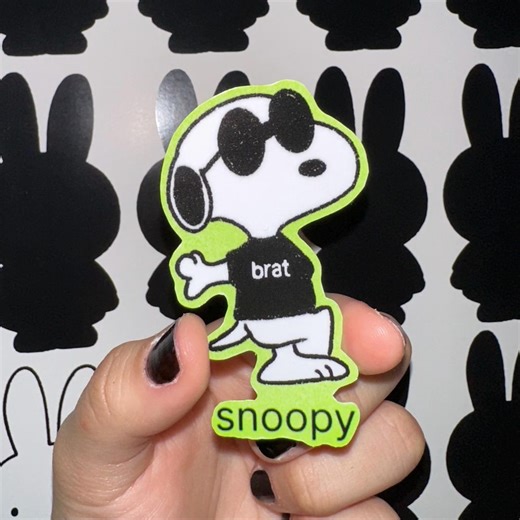 V3 Brat Snoopy Glossy Sticker - Etsy