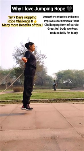 Try 7 Days skipping Rope Challenge 🔥#jumprope #excercise #delhipolice #fitness #shorts #viral #trend