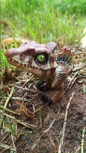 baby spinosaurus | dino snap squad repaint by rvn.artwork #shorts #spinosaurus